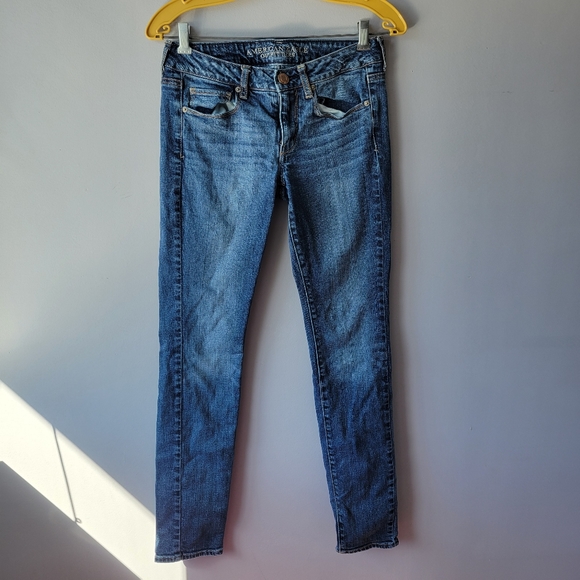 American Eagle Long Mid-Rise Skinny Jeans sz 6 - Picture 2 of 10